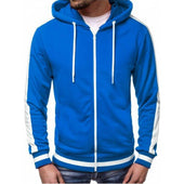 Herren-Sweatshirt mit Reißverschluss und weißem Besatz-Bombardina.de