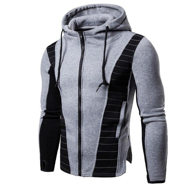 Zweifarbiges Herren-Sweatshirt mit Reißverschluss-Bombardina.de