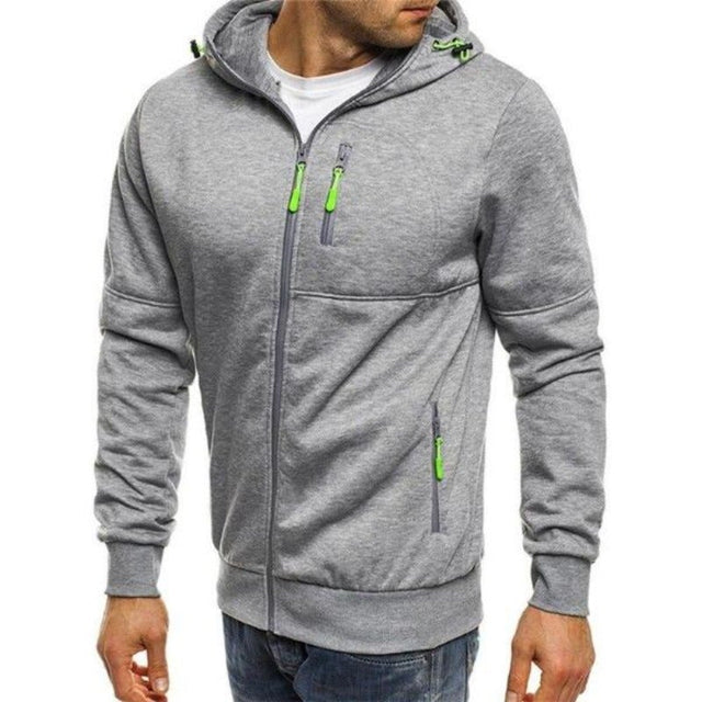 Herren-Sweatshirt mit Reißverschluss und Taschen-Bombardina.de