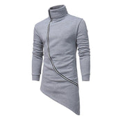 Herren-Sweatshirt mit Reißverschluss und asymmetrischem Saum-Bombardina.de