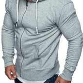 Herren-Sweatshirt mit Reißverschluss und tailliertem Schnitt-Bombardina.de