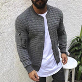 Gestepptes Sweatshirt mit Reißverschluss für Herren-Bombardina.de