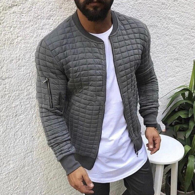 Gestepptes Sweatshirt mit Reißverschluss für Herren-Bombardina.de
