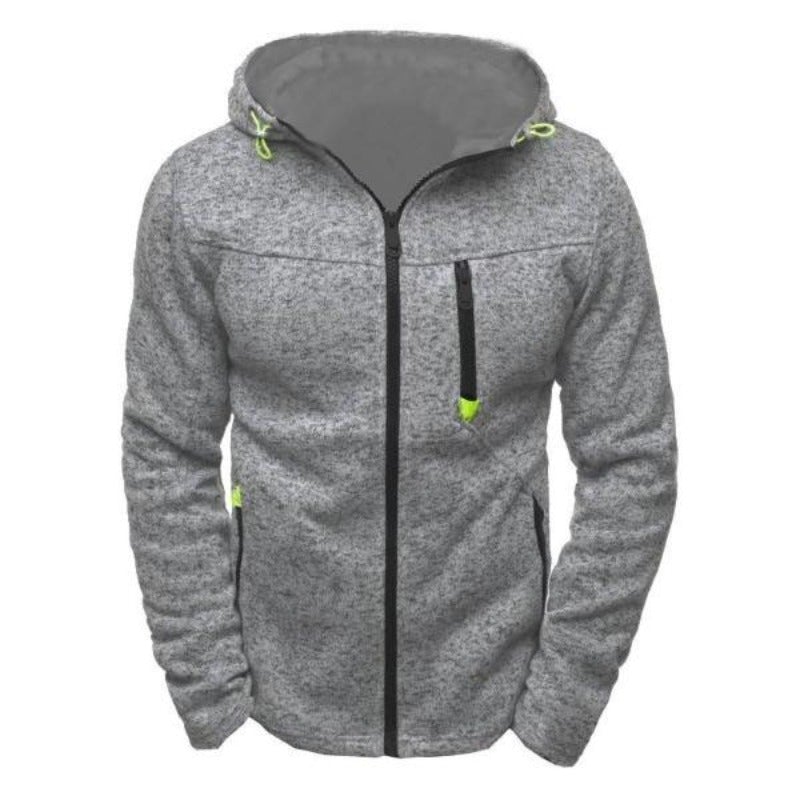 Herren-Sweatshirt mit Reißverschluss und Taschen-Bombardina.de