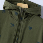 Herren-Sweatshirt mit Reißverschluss und kleinen Elefanten-Bombardina.de
