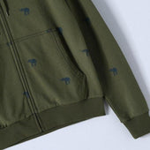 Herren-Sweatshirt mit Reißverschluss und kleinen Elefanten-Bombardina.de