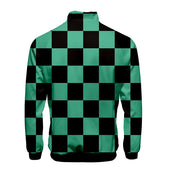 Herren-Sweatshirt mit Reißverschluss und geometrischen Mustern-Bombardina.de