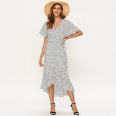 Maxikleid mit Rüschen-Bombardina.de