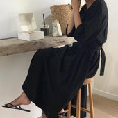 Maxikleid mit Knöpfen-Bombardina.de