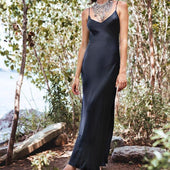 Maxikleid aus Satin-Bombardina.de