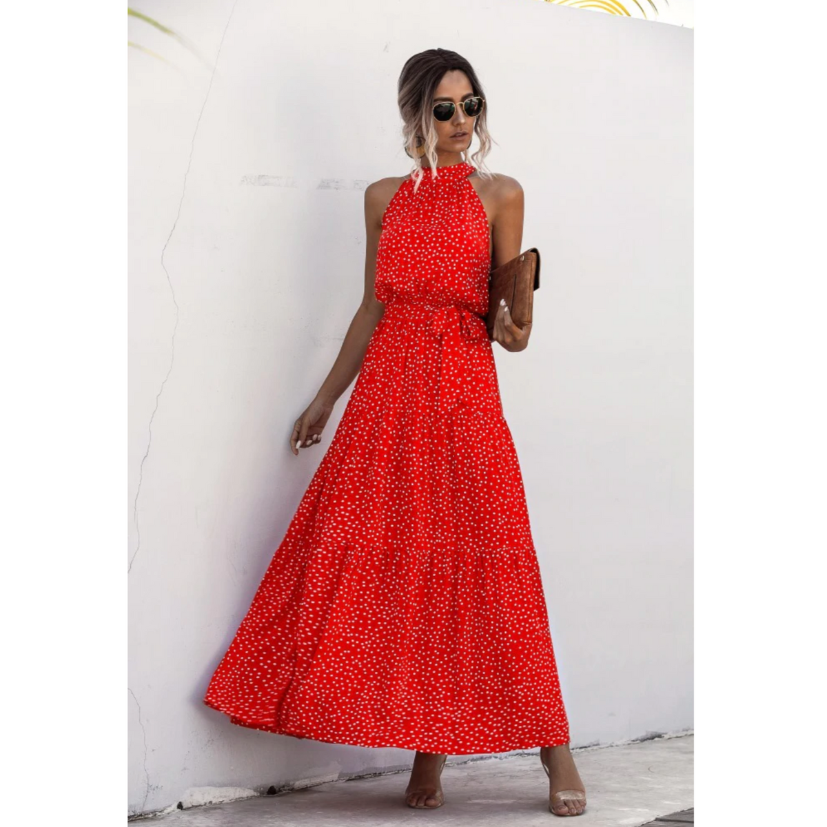 Maxikleid mit Tupfen-Bombardina.de