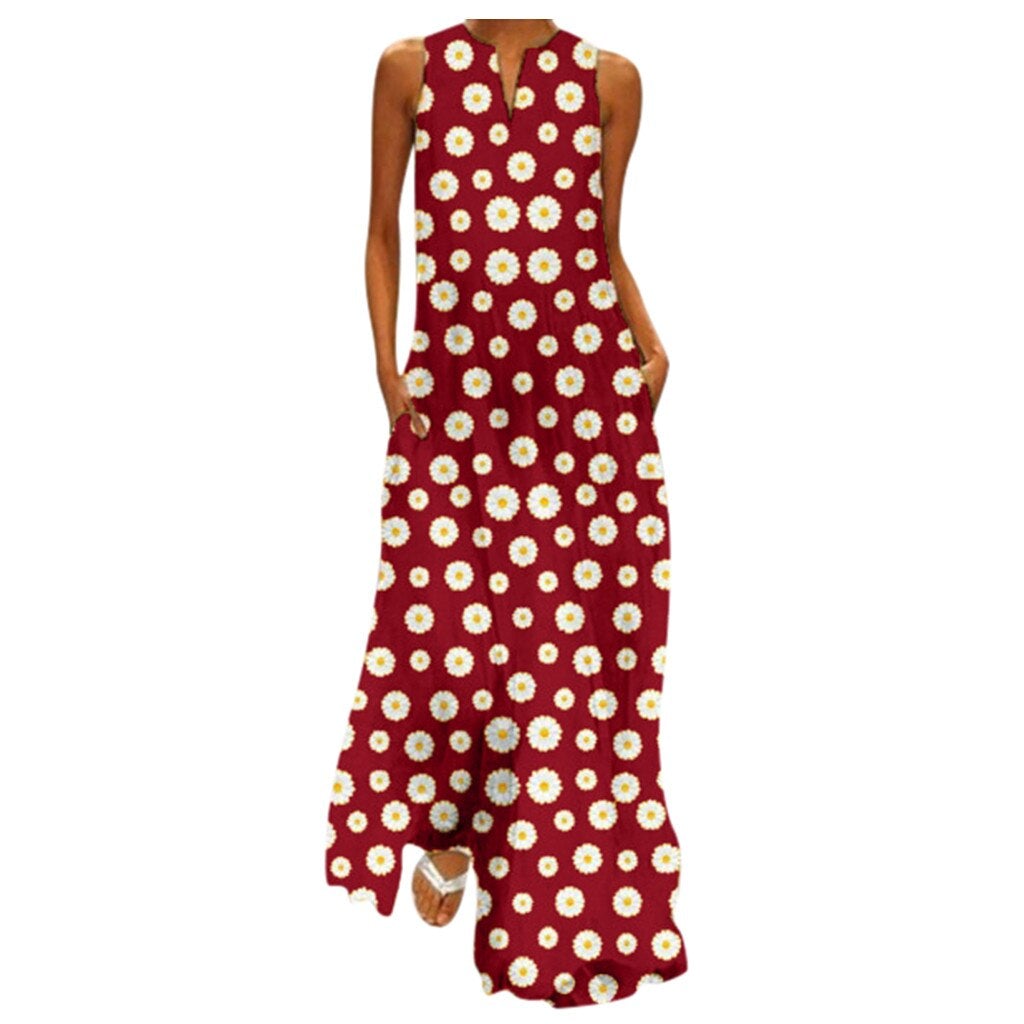 Maxikleid mit Blumen-Bombardina.de