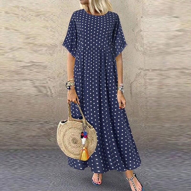 Maxikleid mit Tupfen-Bombardina.de