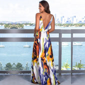 Maxikleid mit Blumenmotiv-Bombardina.de