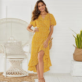 Maxikleid mit Rüschen-Bombardina.de