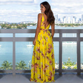 Maxikleid mit Blumenmotiv-Bombardina.de