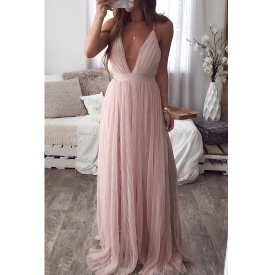 Maxikleid mit Tüllboden-Bombardina.de
