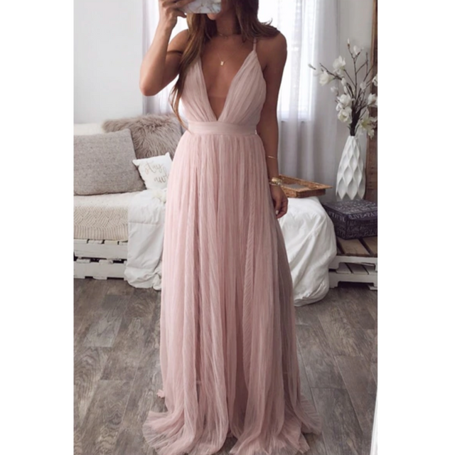 Maxikleid mit Tüllboden-Bombardina.de