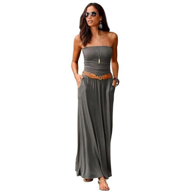 Trägerloses Maxikleid-Bombardina.de