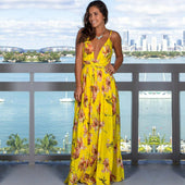 Maxikleid mit Blumenmotiv-Bombardina.de