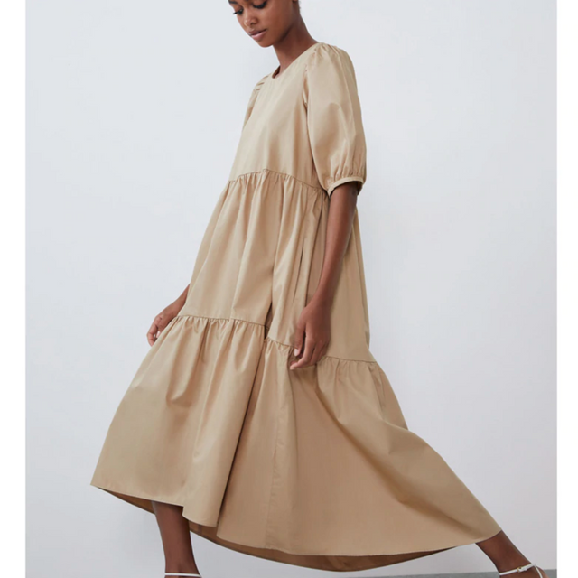 Midikleid mit Puffärmeln-Bombardina.de