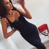Midikleid mit Knöpfen-Bombardina.de