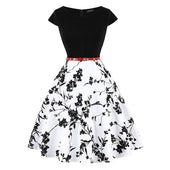 Midikleid mit floralem Saum-Bombardina.de