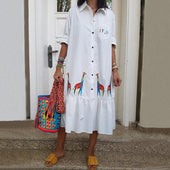 Midikleid mit Giraffen-Bombardina.de