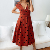 Gepunktetes Midikleid-Bombardina.de