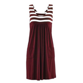 Gestreiftes Midikleid-Bombardina.de