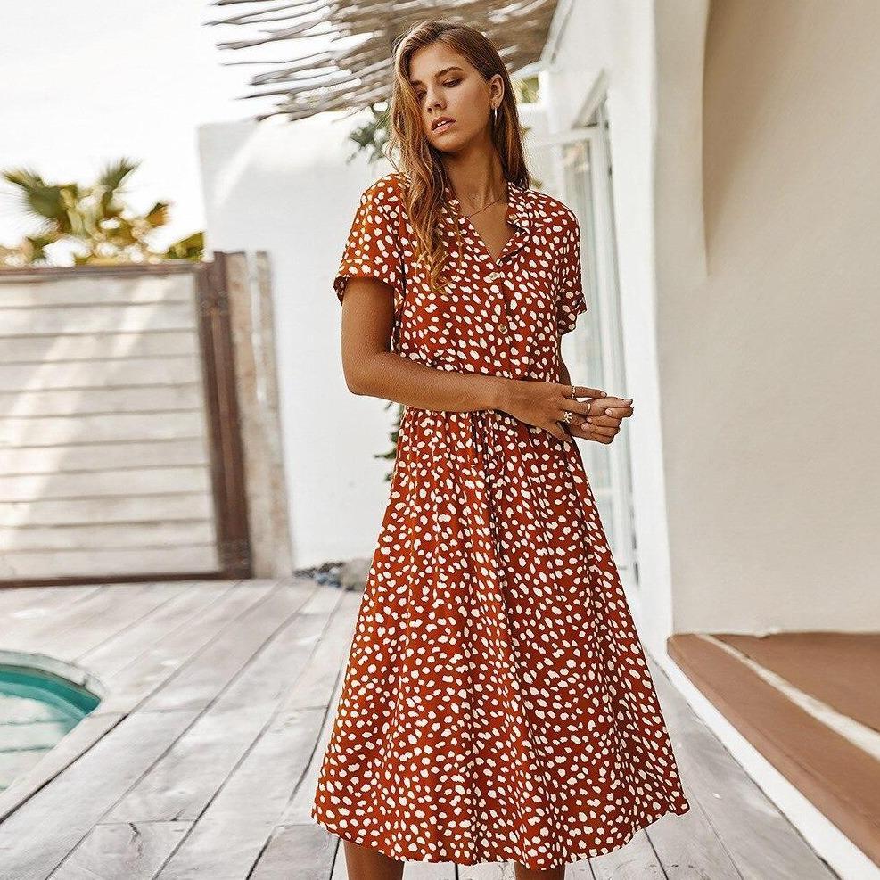 Midikleid mit Leopardenmuster-Bombardina.de