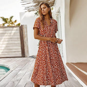 Midikleid mit Leopardenmuster-Bombardina.de