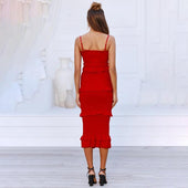 Midikleid mit Rüschen-Bombardina.de