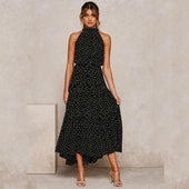 Midikleid mit Tupfenbindung-Bombardina.de