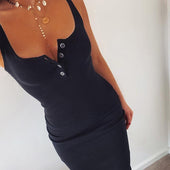 Midikleid mit Knöpfen-Bombardina.de