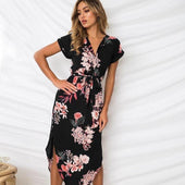 Midikleid mit asymmetrischem Saum-Bombardina.de