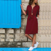 Midikleid in Form eines Hemdes-Bombardina.de