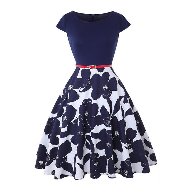 Midikleid mit floralem Saum-Bombardina.de