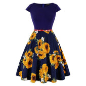 Midikleid mit floralem Saum-Bombardina.de