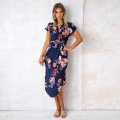 Midikleid mit asymmetrischem Saum-Bombardina.de