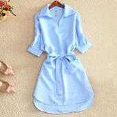 Midikleid in Form eines Hemdes-Bombardina.de