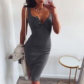 Midikleid mit Knöpfen-Bombardina.de