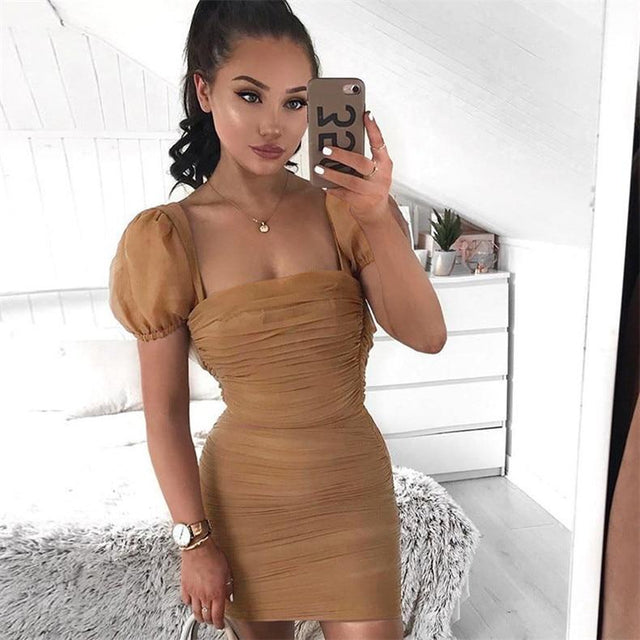 Minikleid mit Raffung-Bombardina.de