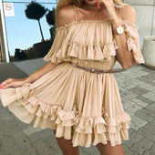 Minikleid mit Rüschen-Bombardina.de