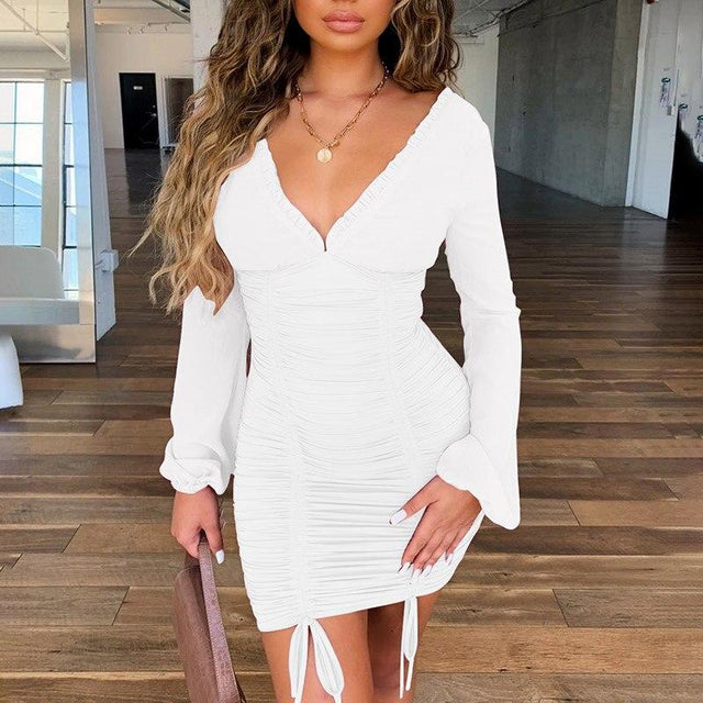 Minikleid mit Raffung-Bombardina.de
