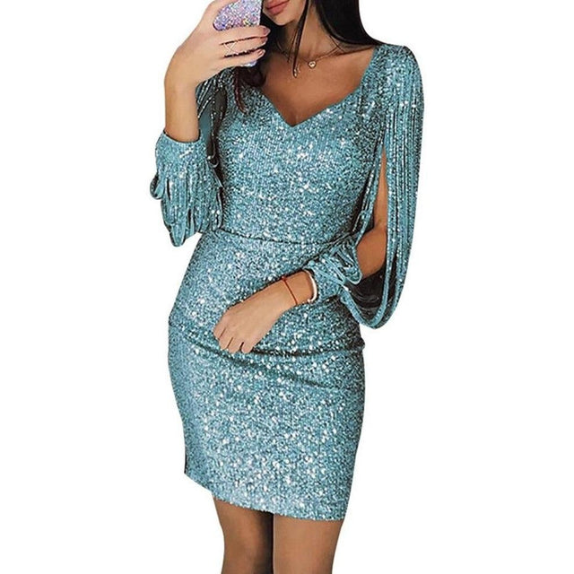 Minikleid mit Pailletten-Bombardina.de