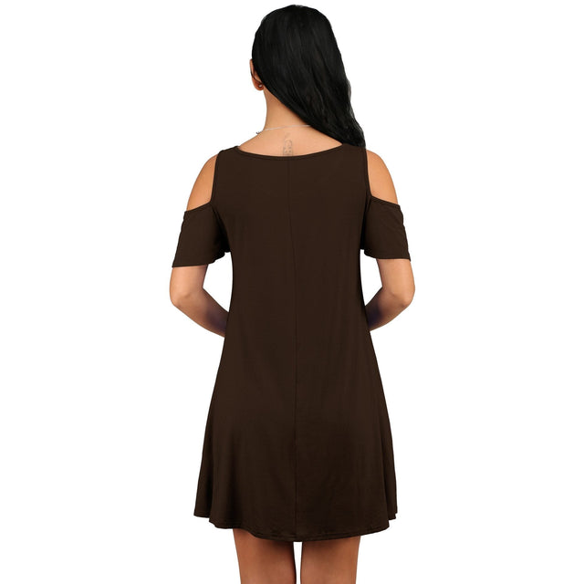 Minikleid mit nackten Schultern-Bombardina.de