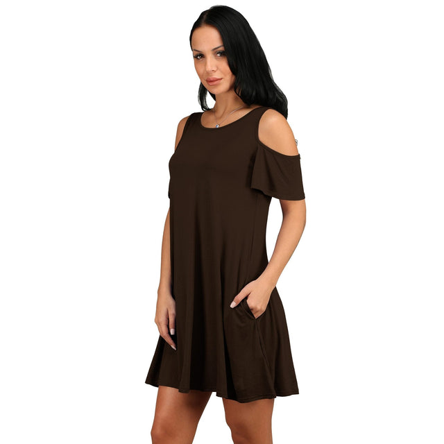 Minikleid mit nackten Schultern-Bombardina.de