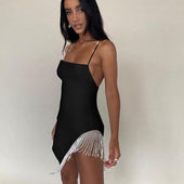 Minikleid mit glänzenden Strings-Bombardina.de