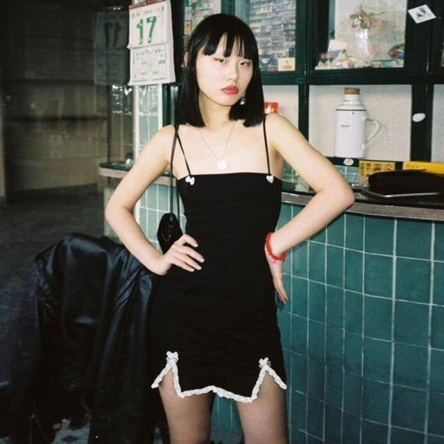 Minikleid mit Schlitz-Bombardina.de